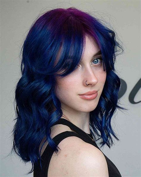 blue purple and black hair